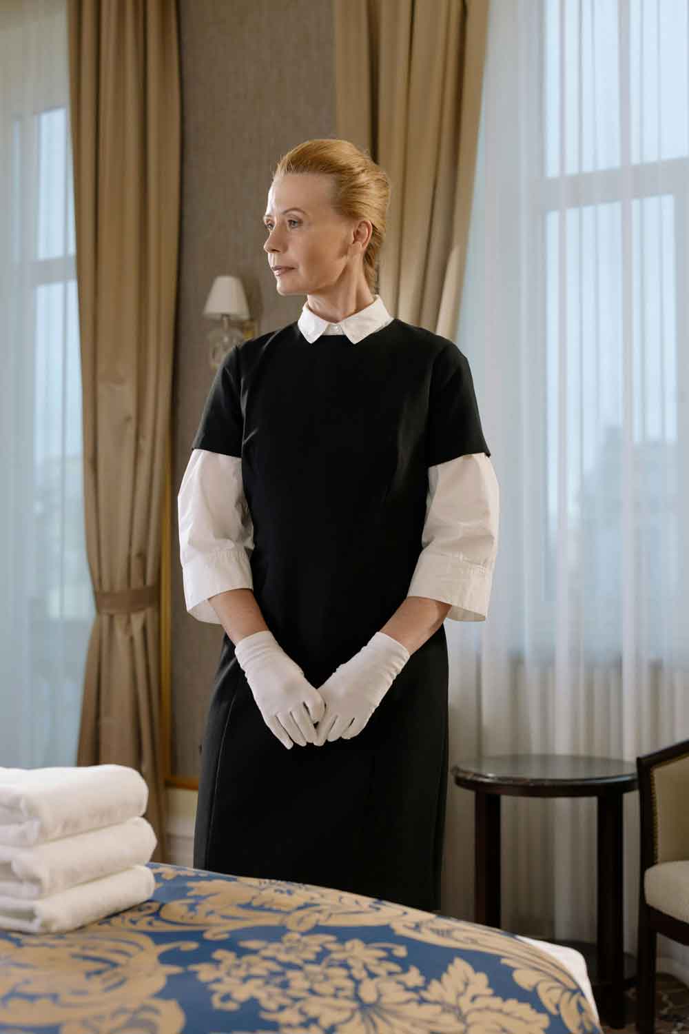 Uniforme de mucama de hotel